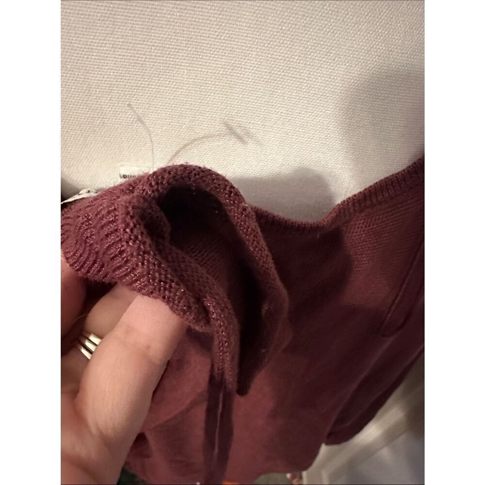 Hyfve Lightweight Burgundy Boatneck Sweater - Picture 9 of 10